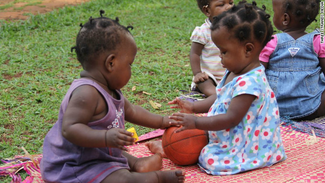  Children play at Amani Baby Cottage, an orphanage in Uganda.