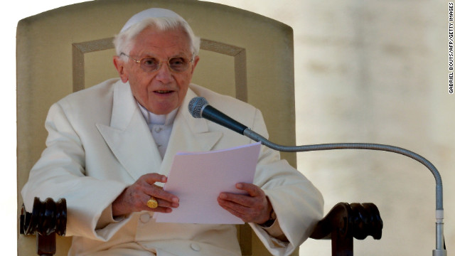 The pope delivers his blessing. Benedict recounted how when he was asked to be pope eight years ago, he had prayed for God's guidance and had felt his presence "every day" since.