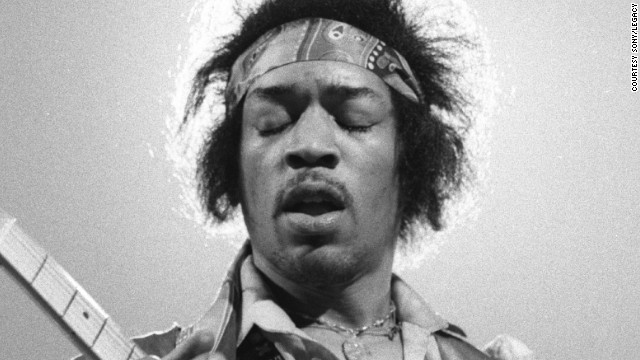 Excuse him while he does what? Jimi Hendrix's 