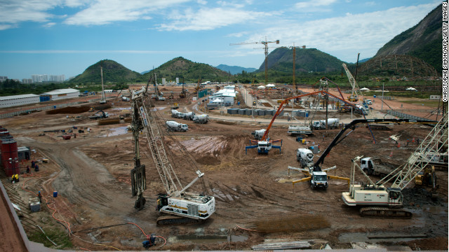 The construction site of the future Olympic village for the Rio 2016 Olympic games in Barra de Tijuca, Rio de Janeiro, Brazil on November 20, 2012, Brazil. 