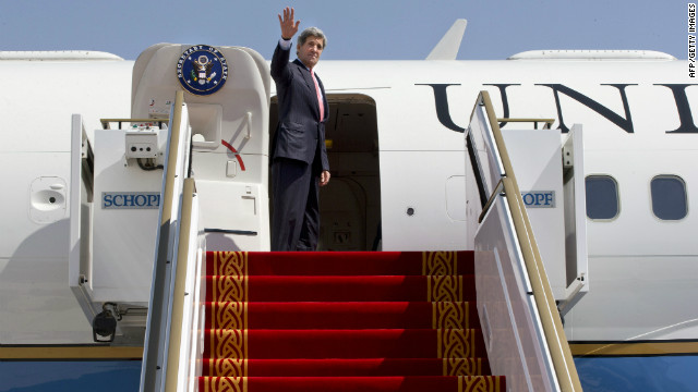 Kerry speaks about first trip as secretary of state
