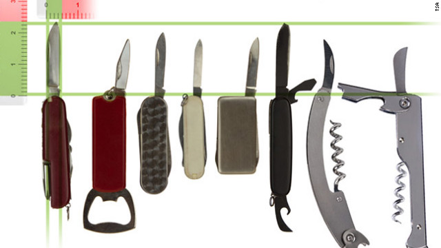 TSA rules on knives, sports equipment