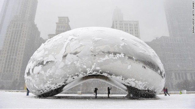 chicago snow totals 2012