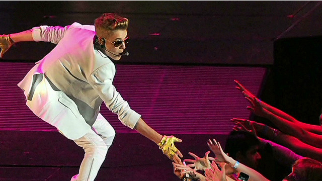 Justin Bieber was hospitalized after a concert in London on Thursday.