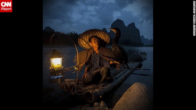 In a traditional Chinese method, a fisherman uses a cormorant to catch fish. Learn how man and bird work together on <a href='http://ireport.cnn.com/docs/DOC-863878'>CNN iReport</a>.