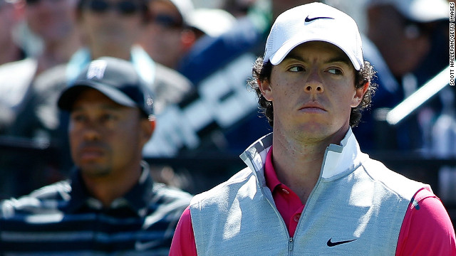 Nike stablemates Rory McIlroy (R) and Tiger Woods were paired together at the WGC in Florida