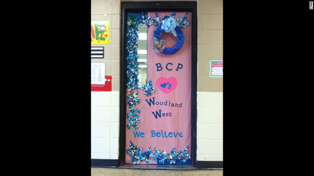 The door of Terrilynn Monette classroom.