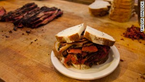 Montreal smoked meat from Mile End Delicatessen in Brooklyn