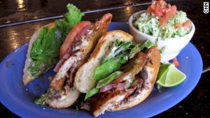 Achiote-citrus pork torta from Torta-Landia! in Portland, Oregon