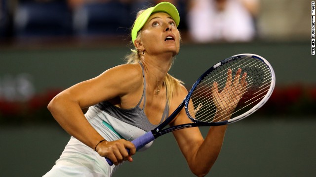 Maria Sharapova beat fellow Russian Maria Kirilenko to reach the final of the women's tournament at Indian Wells, California.