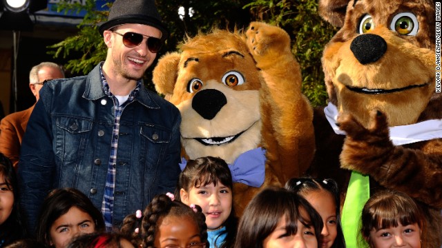 Timberlake gave a voice to Boo Boo in 2010's live-action comedy "Yogi Bear." Dan Aykroyd voiced Yogi.