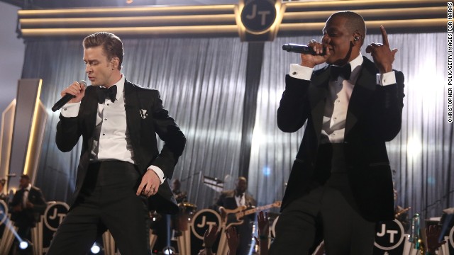 In October 2012, JT and Jessica Biel were married in an intimate ceremony in Italy. The pair join Beyonce and Jay-Z in the audience at the 2013 Grammy Awards in Los Angeles. Timberlake and Jay-Z performed "Suit &amp; Tie" that evening.