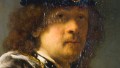 The newly identified Rembrandt self-portrait, donated to the National Trust and on display at Buckland Abbey.