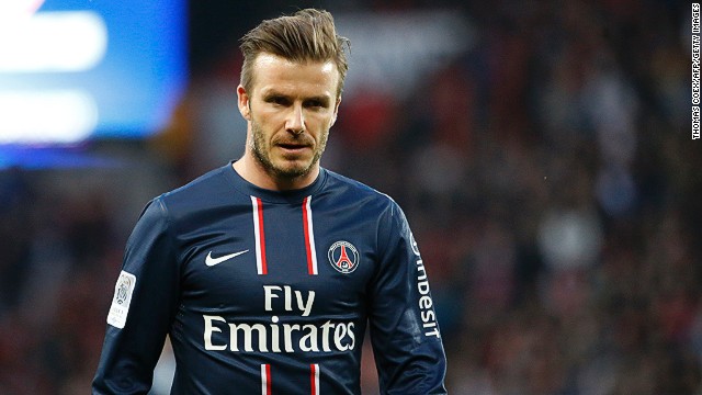 David Beckham has topped the list of the world's highest-paid footballers compiled by prestigious France Football magazine. The veteran midfielder, who signed a five-month contract with French club Paris Saint-Germain in January, is set to earn $46.5 million during the 2012-13 season. Beckham is donating his salary, which is said to account for 5% of his earnings, to a children's charity. 