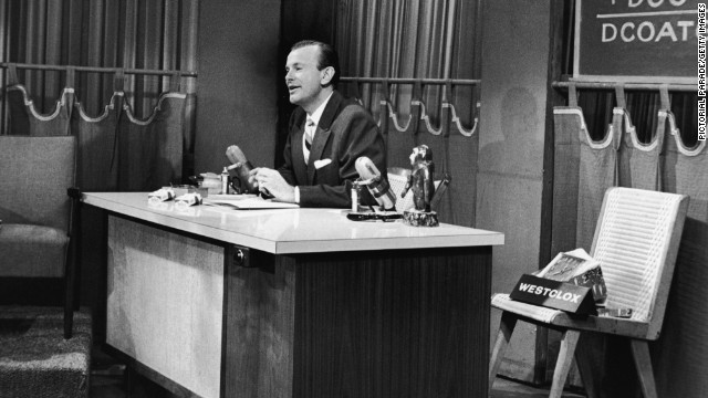 Jack Paar's unpredictable and dramatic presence drew more than 7 million viewers every night between 1957 and 1962. The show was renamed "The Jack Paar Show" while he was host. Paar is seen here on the set, sometime during his stint on the show.