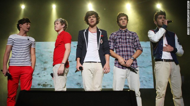 The members of One Direction -- from left, Louis Tomlinson, Niall Horan, Harry Styles, Liam Payne and Zayn Malik in Melbourne, Australia, in 2012 -- are a pop group, but they can incite rock 'n' roll reactions. Their following is so hardcore, <a href='http://marquee.blogs.cnn.com/2012/11/14/one-direction-like-a-young-rolling-stones/' >Mick Jagger said it reminded him of the Rolling Stones' rabid fanbase</a>. 