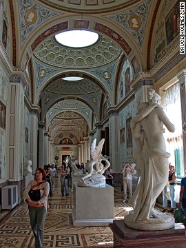 Founded by Catherine the Great and later opened to the public in 1852, the Hermitage Museum of art and culture contains almost 3 million items and features the largest collection of paintings in the world, among them Leonardo da Vinci's 
