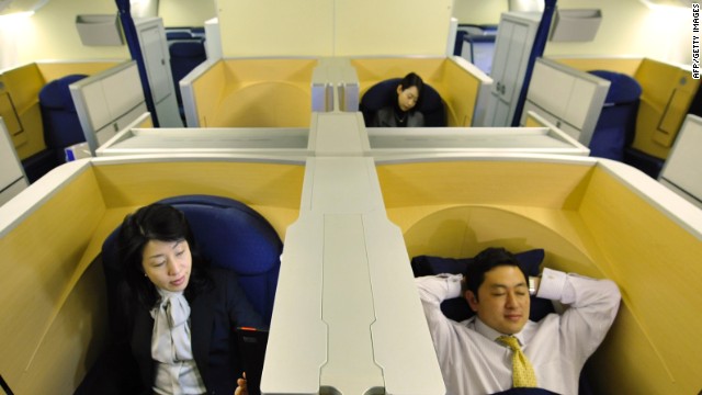 First class seats on Japan's Nippon Airways provide closed off spaces for undisturbed relaxation. The airline took sixth place in this year's awards.