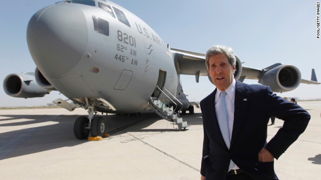 Kerry presses Iraq to ban Iran’s shipments to Syria