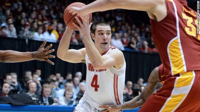 Aaron Craft of the Ohio State Buckeyes handles the ball against the Iowa State Cyclones on March 24 in Dayton, Ohio. The Buckeyes won 78-75.