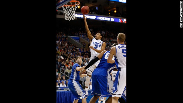 Quinn Cook of Duke goes up for a shot on March 24.