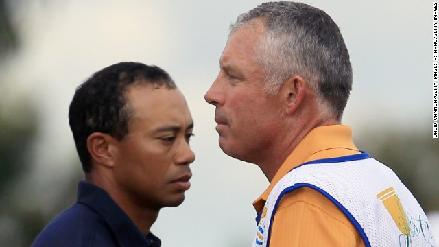 Woods drops his caddy of 12 years, Steve Williams, in July 2011. "I want to express my deepest gratitude to Stevie for all his help, but I think it's time for a change," Woods said. Here, the two share a laugh during a practice round two months before Williams was let go. 