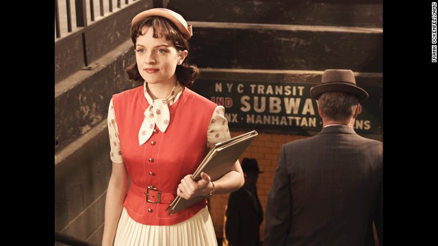 Peggy Olson takes public transportation in season 3.