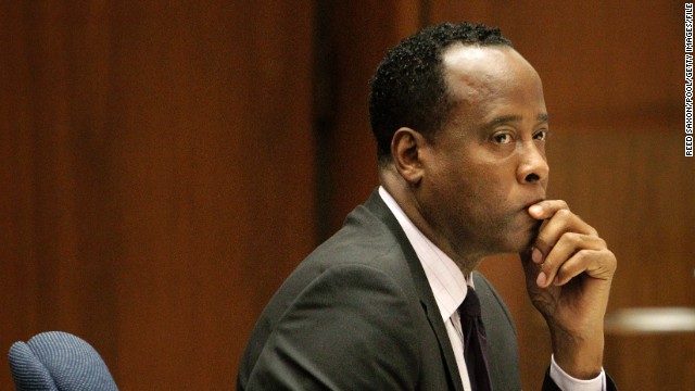 Dr. Conrad Murray sits in court during his involuntary manslaughter trial on October 21, 2011, in Los Angeles, California. 