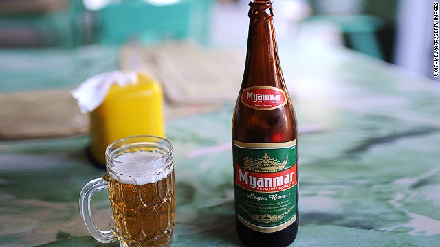 When the Burmese want to get a waiter's attention they make a kissing sound, usually two or three short kisses. It's the sort of sound you might make if calling a cat. Myanmar's national beer is cleverly called ... Myanmar Beer.