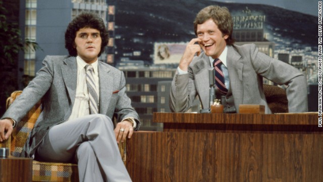 The future late-night rivals appear on "The Tonight Show" in 1979 when Letterman was the guest host for Carson.