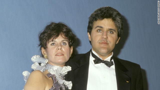 Leno and his wife, Mavis, attend the Emmys in 1987.