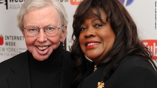 Ebert and his wife, Chaz Ebert, attend the 14th Annual Webby Awards on June 14, 2010, in New York.