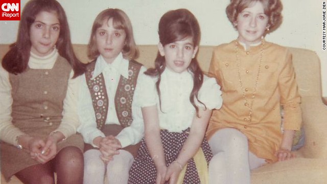 Marjorie Zien, second from left, was 10 years old in 1967 when this photo was taken at her Aunt Fran's annual New Year's Eve party. She wore her "really cool mirrored vest" her uncle brought back from Pakistan and a handmade A-line skirt. Her sister, far right, sported a Nehru collar dress accessorized with a medallion necklace.