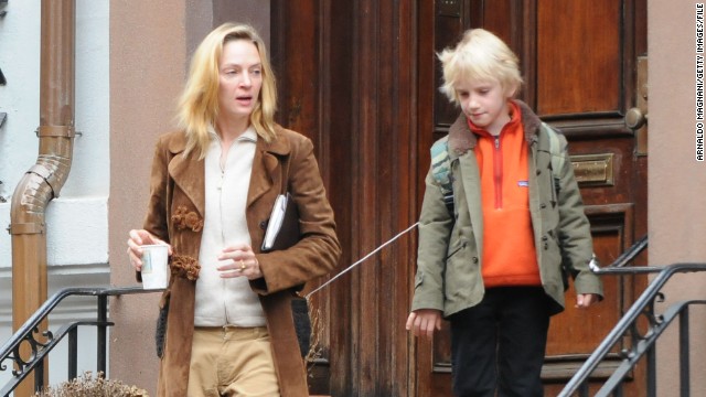 At 42, Uma Thurman welcomed her first child with Arpad Busson, Rosalind Arusha Arkadina Altalune Florence Thurman-Busson, in 2012. (But you can call her<a href='http://marquee.blogs.cnn.com/2012/10/18/we-bet-youll-never-guess-the-baby-name-uma-thurman-picked/' > Luna </a>for short.) Thurman also has two children with Ethan Hawke. She is pictured here with son Levon Hawke.