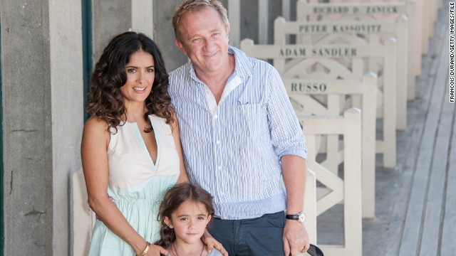 Salma Hayek was 41 when she gave birth to Valentina Paloma Pinault in 2007. Her husband is Francois-Henri Pinault.