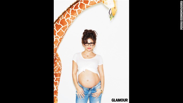 Jenna Dewan-Tatum is also in the May issue of <a href='http://www.glamour.com/entertainment/blogs/obsessed/2013/04/jenna-dewan-exclusive.html' >Glamour</a>, showing off just how much her baby bump has grown. 