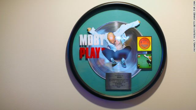 A Moby platinum record adorns one of the walls at the station.