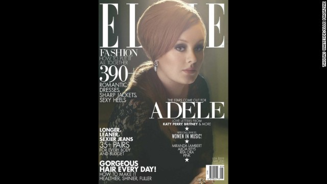 For its "Women in Music" issue, <a href='http://www.elle.com/fashion/celebrity-style/adele-best-red-carpet-looks?link=rel&dom=cnn_ent&src=http://rss.cnn.com/~r/rss/cnn_showbiz/~3/uqpWgaAmTgs/syn&mag=elm' >Elle magazine</a> has released stunning photos of Grammy-winning songbird Adele. 