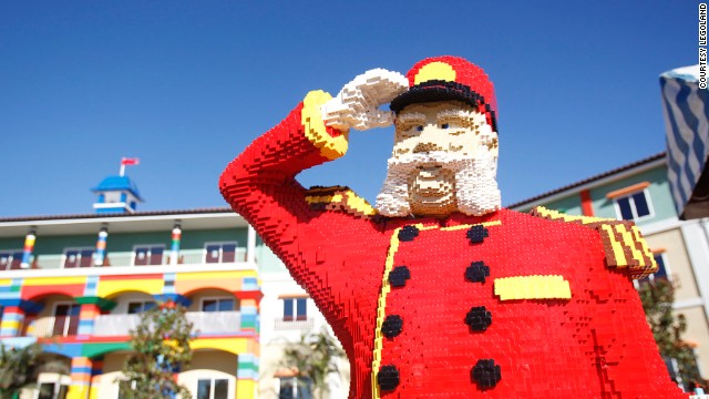 The hotel features 3,400 Lego sculptures. 