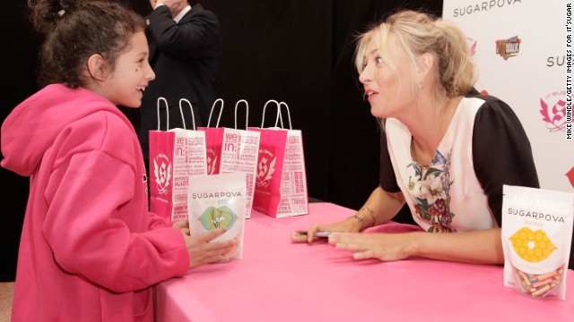 Sharapova's "Sugarpova" candy collection is her first independent venture. "Everyone loves a treat and everyone loves candy. When I was young and I would finish a practice, what would I ask for? I would ask for little lollipops," she told Open Court.