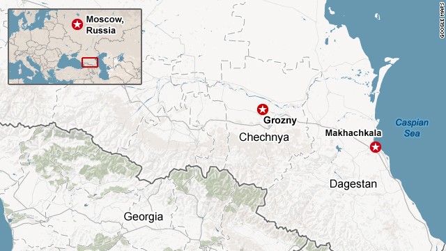 Chechnya/Dagestan Map