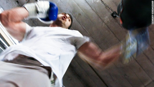 Tsarnaev works out at the mixed martial arts center.