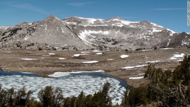 If you hike the 3/4 mile up the Gaylor Lakes trail in Yosemite National Park, your reward is an incredible view of middle Gaylor Lake.