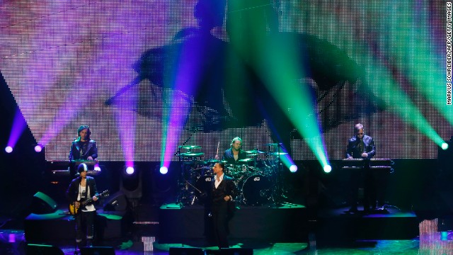 British band Depeche Mode perform during the 2013 ECHO Music Awards in Berlin, on March 21, 2013. 