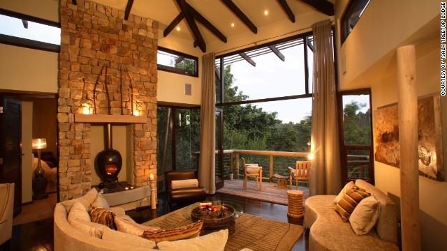 Each treehouse suite at the Tsala Treetop Lodge at Plettenberg Bay in 