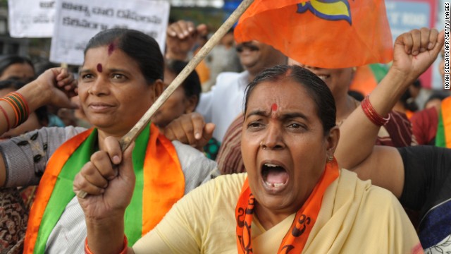 Activists and supporters of the Bharatiya Janata Party protest against the rape of a 5-year-old girl in Hyderabad on Tuesday, April 23. Demonstrations have taken place across the state since a man was arrested in the rape of the girl in New Delhi. There have been high-profile assaults in India since December, when a woman was gang raped on a bus. <a href='http://www.cnn.com/2012/12/22/world/gallery/india-rape-protest/index.html'>See photos of outrage over the sexual assault in December.</a>” border=”0″ height=”360″ id=”articleGalleryPhoto001″ style=”margin:0 auto;” width=”640″/><cite style=