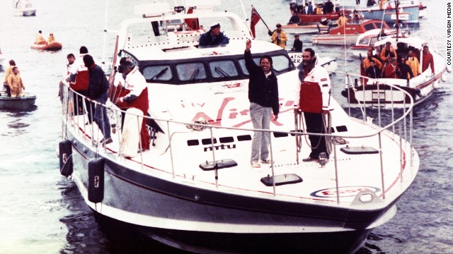 In 1986 business mogul Richard Branson smashed the record for the fastest crossing of the Atlantic in his powerboat, Virgin Atlantic Challenger II.