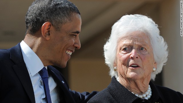 Bushes thank Obama, Clinton for well wishes