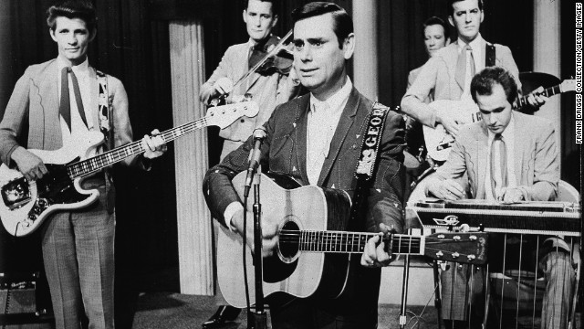 Jones performs with his band on stage for the film, 'From Nashville With Music,' in 1969.