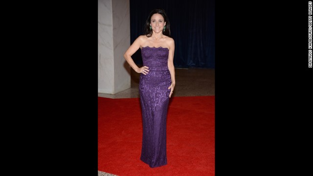 Actress Julia Louis-Dreyfus strikes a pose.